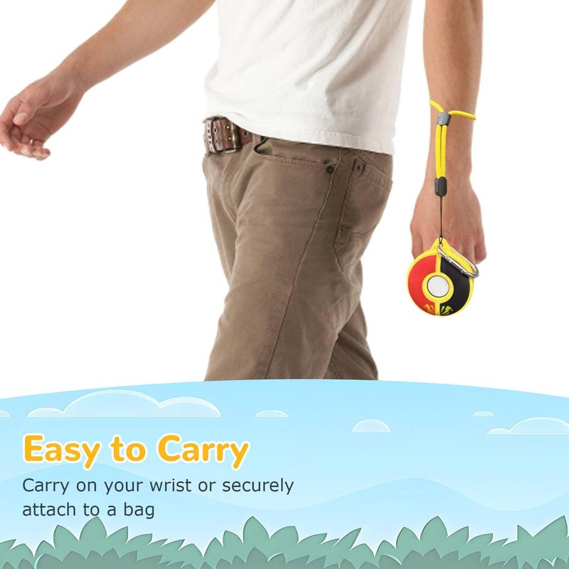 Chanvoo Silicone Protective Case for Poke GO Plus + (2023) with Keychain & Wrist Strap, Soft Skin Cover Shell - Yellow - Image 3